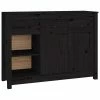 VidaXL Buffet Noir 100x35x74 cm Bois massif de pin