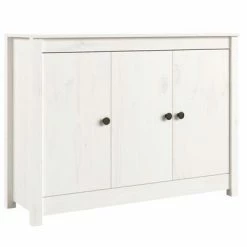 VidaXL Buffet Blanc 100x35x74 cm Bois massif de pin