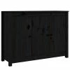 VidaXL Buffet Noir 100x35x74 cm Bois massif de pin