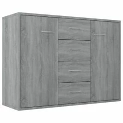 VidaXL Buffet Sonoma gris 88x30x65 cm Bois d'ingénierie