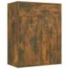 VidaXL Buffet Chêne fumé 60x30x75 cm Bois d'ingénierie