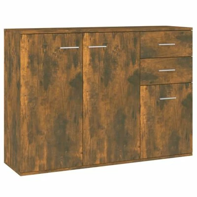 VidaXL Buffet Chêne fumé 105x30x75 cm Bois d'ingénierie 1 VidaXL Buffet Chêne fumé 105x30x75 cm Bois d'ingénierie