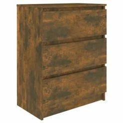 VidaXL Buffet Chêne fumé 60x35x76 cm Bois d'ingénierie