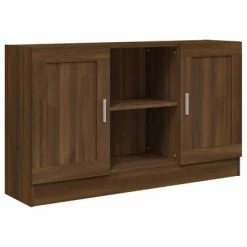 VidaXL Buffet Chêne marron 120x30,5x70 cm Bois d'ingénierie