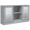 VidaXL Armoire à vitrine Sonoma gris 120x30,5x70 cm Bois d'ingénierie