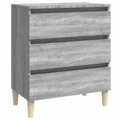 VidaXL Buffet Sonoma gris 60x35x69 cm Bois d'ingénierie