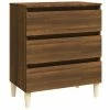 VidaXL Buffet Chêne marron 60x35x69 cm Bois d'ingénierie