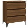 VidaXL Buffet Chêne marron 60x35x69 cm Bois d'ingénierie