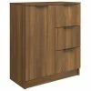 VidaXL Buffet Chêne marron 60x30x70 cm Bois d'ingénierie