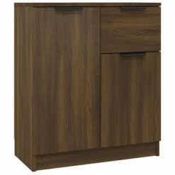 VidaXL Buffet Chêne marron 60x30x70 cm Bois d'ingénierie