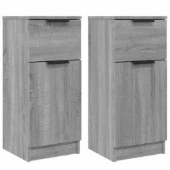 VidaXL Buffets 2 pcs Sonoma gris 30x30x70 cm Bois d'ingénierie