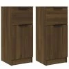 VidaXL Buffets 2 pcs Chêne marron 30x30x70 cm Bois d'ingénierie
