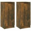 VidaXL Buffets 2 pcs Chêne fumé 30x30x70 cm Bois d'ingénierie