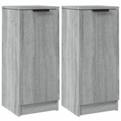 VidaXL Buffets 2 pcs Sonoma gris 30x30x70 cm Bois d'ingénierie