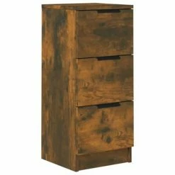 VidaXL Buffet Chêne fumé 30x30x70 cm Bois d'ingénierie