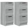 VidaXL Buffets 2 pcs Sonoma gris 30x30x70 cm Bois d'ingénierie