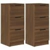 VidaXL Buffets 2 pcs Chêne marron 30x30x70 cm Bois d'ingénierie