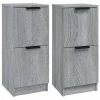 VidaXL Buffets 2 pcs Sonoma gris 30x30x70 cm Bois d'ingénierie