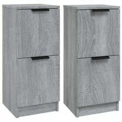 VidaXL Buffets 2 pcs Sonoma gris 30x30x70 cm Bois d'ingénierie