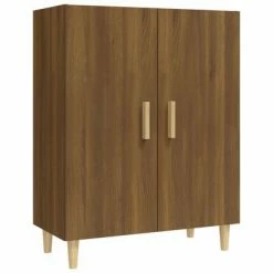 VidaXL Buffet Chêne marron 70x34x90 cm Bois d'ingénierie