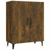 VidaXL Buffet Chêne fumé 70x34x90 cm Bois d'ingénierie