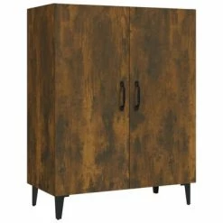 VidaXL Buffet Chêne fumé 70x34x90 cm Bois d'ingénierie