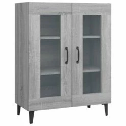 VidaXL Buffet Sonoma gris 69,5x34x90 cm Bois d'ingénierie