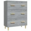 VidaXL Buffet Sonoma gris 70x34x90 cm Bois d'ingénierie