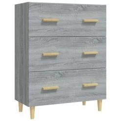 VidaXL Buffet Sonoma gris 70x34x90 cm Bois d'ingénierie