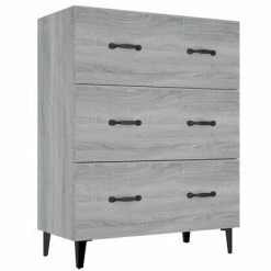 VidaXL Buffet Sonoma gris 69,5x34x90 cm Bois d'ingénierie