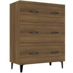 VidaXL Buffet Chêne marron 69,5x34x90 cm Bois d'ingénierie