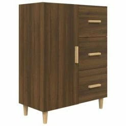 VidaXL Buffet Chêne marron 69,5x34x90 cm Bois d'ingénierie