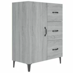 VidaXL Buffet Sonoma gris 69,5x34x90 cm Bois d'ingénierie