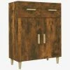VidaXL Buffet Chêne fumé 69,5x34x89 cm Bois d'ingénierie