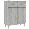 VidaXL Buffet Sonoma gris 69,5x34x89 cm Bois d'ingénierie