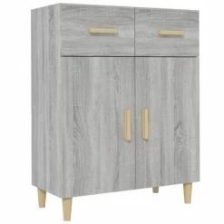 VidaXL Buffet Sonoma gris 69,5x34x89 cm Bois d'ingénierie