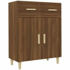 VidaXL Buffet Chêne marron 69,5x34x89 cm Bois d'ingénierie