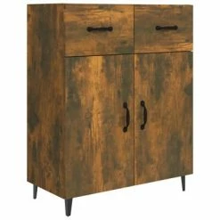 VidaXL Buffet Chêne fumé 69,5x34x90 cm Bois d'ingénierie