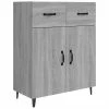 VidaXL Buffet Sonoma gris 69,5x34x90 cm Bois d'ingénierie