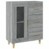 VidaXL Buffet Sonoma gris 69,5x34x90 cm Bois d'ingénierie