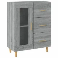 VidaXL Buffet Sonoma gris 69,5x34x90 cm Bois d'ingénierie