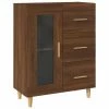 VidaXL Buffet Chêne marron 69,5x34x90 cm Bois d'ingénierie