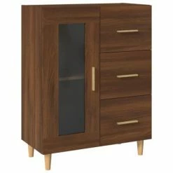 VidaXL Buffet Chêne marron 69,5x34x90 cm Bois d'ingénierie