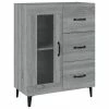 VidaXL Buffet Sonoma gris 69,5x34x90 cm Bois d'ingénierie