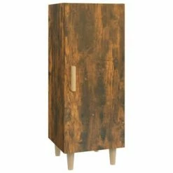 VidaXL Buffet Chêne fumé 34,5x34x90 cm Bois d'ingénierie