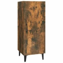 VidaXL Buffet Chêne fumé 34,5x34x90 cm Bois d'ingénierie