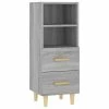 VidaXL Buffet Sonoma gris 34,5x34x90 cm Bois d'ingénierie