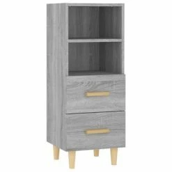VidaXL Buffet Sonoma gris 34,5x34x90 cm Bois d'ingénierie