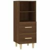 VidaXL Buffet Chêne marron 34,5x34x90 cm Bois d'ingénierie
