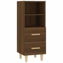 VidaXL Buffet Chêne marron 34,5x34x90 cm Bois d'ingénierie